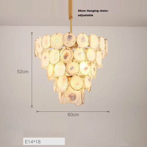 lustre design moderne en agate colorée pour intérieur - vue 9 sur 15