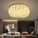 plafonnier rond doré de luxe en cristal design nordique moderne
