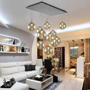 suspension en verre design pour escalier moderne à LED