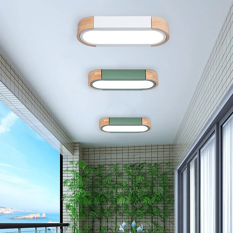 lumière led en bois style industriel pour extérieur nordique - vue 7 sur 15