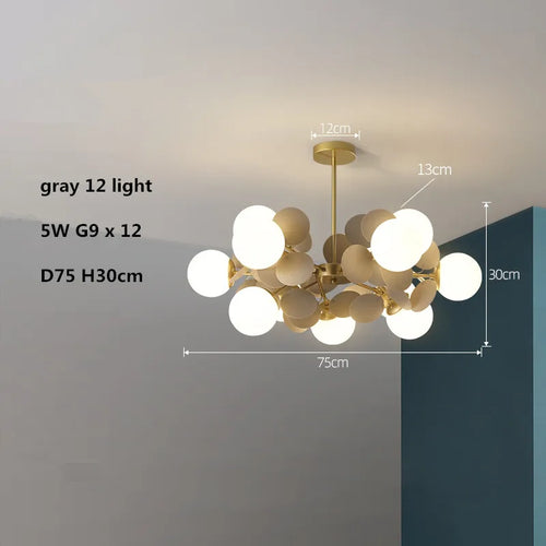 lustre led globe en verre acrylique coloré pour enfants - vue 19 sur 24