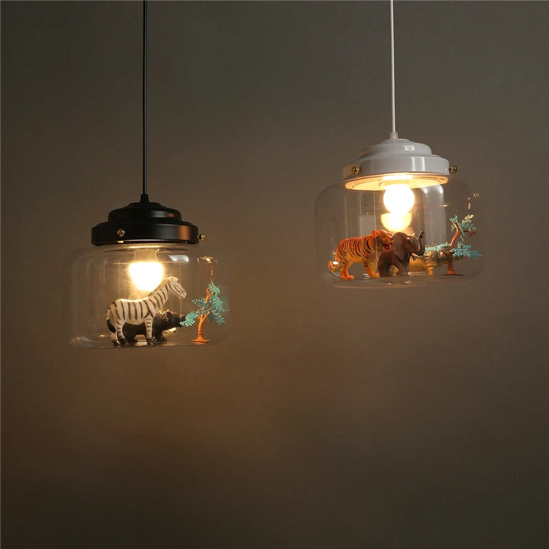 suspension led dessin animé nordique animaux mignons cadeau décoratif