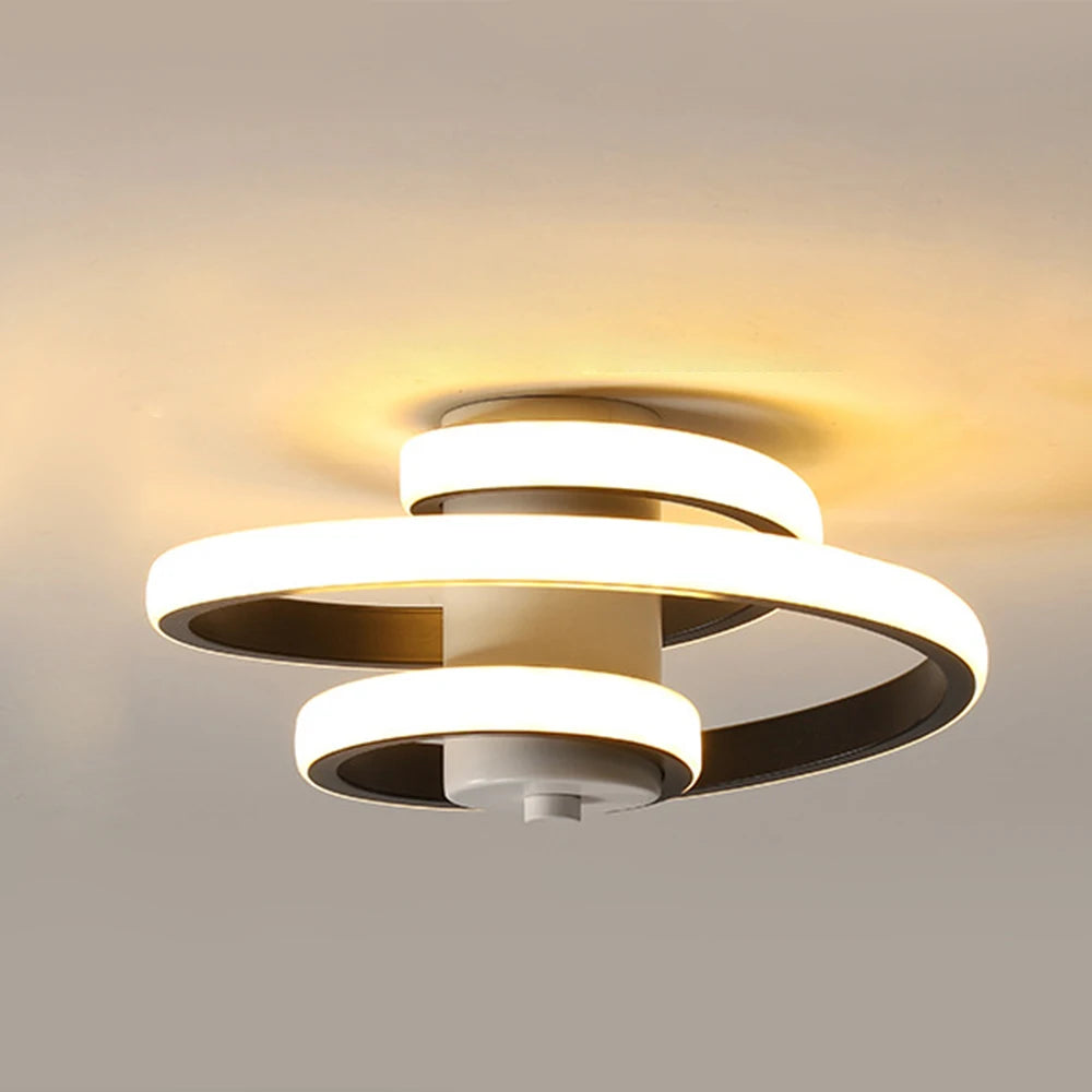 plafonnier led spirale minimaliste pour intérieur moderne - vue 8 sur 10