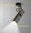 spot led carré créatif sur rail pour éclairage moderne