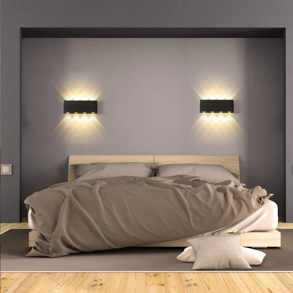 Applique murale led extérieure étanche en aluminium moderne nordique - vue 3 sur 11
