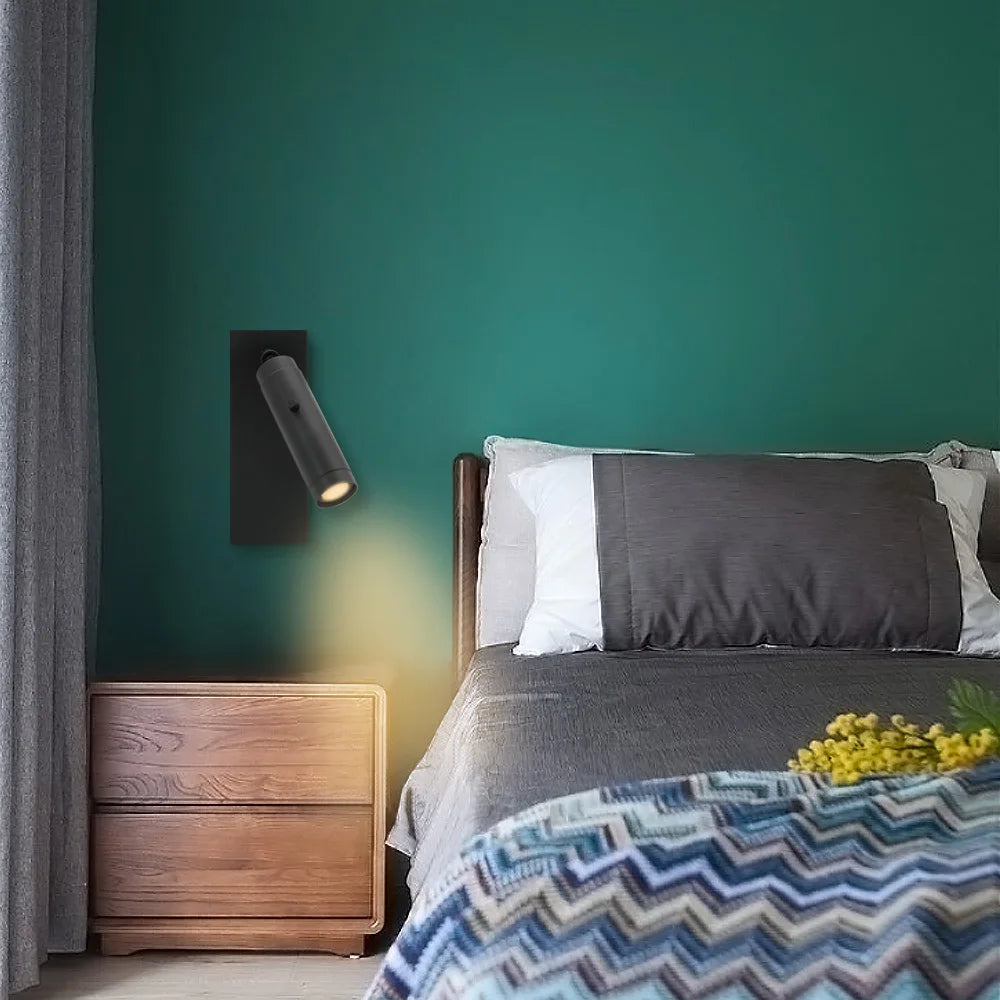Zerouno moderne applique murale montage côté lit lecture applique murale dc 5v usb chargeur chambre lampes rotatif veilleuse luminaires - vue 7 sur 10