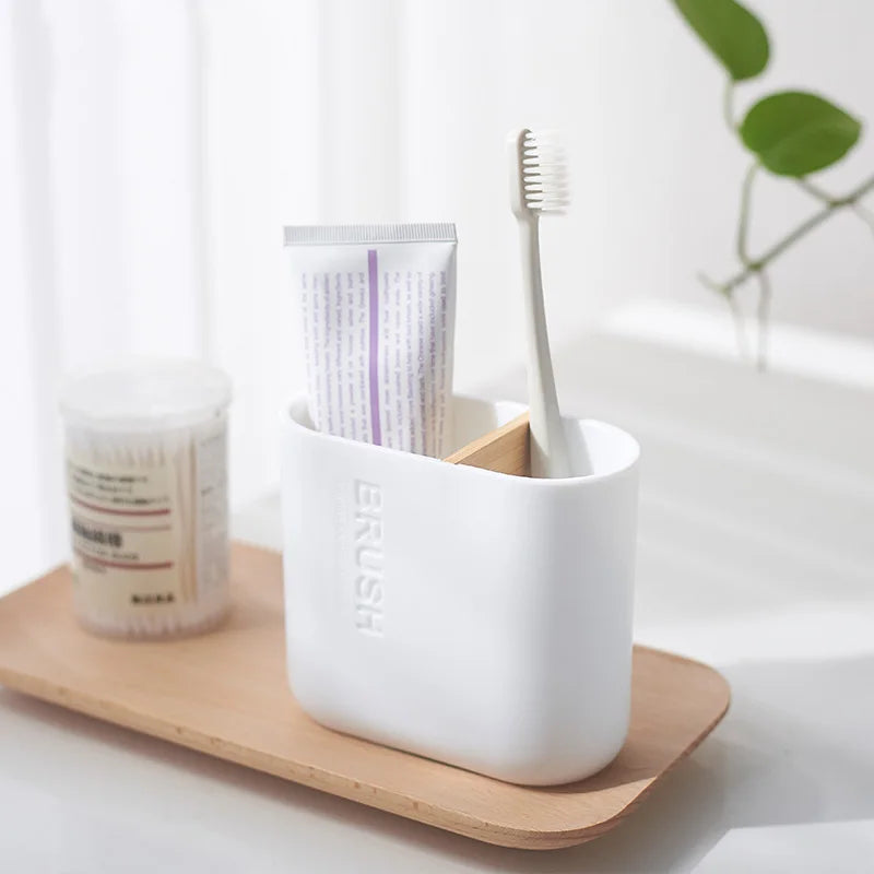 accessoires de salle de bain en bois de bambou - vue 6 sur 14