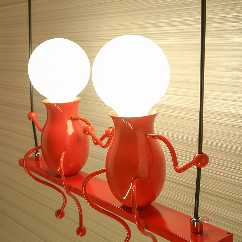 applique murale moderne en fer humanoïde luminaire décoratif d'intérieur - vue 3 sur 18