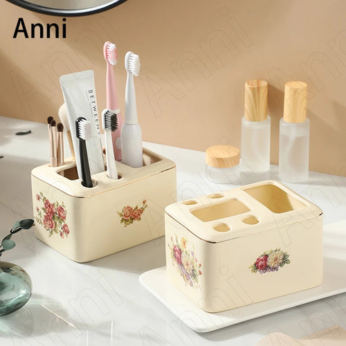 porte-brosse à dents en céramique design moderne pour salle de bain - vue 6 sur 10