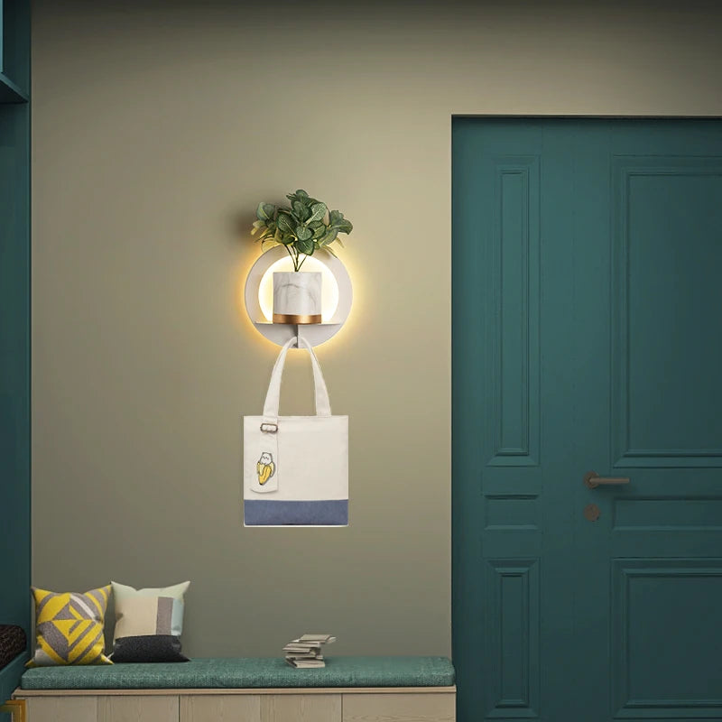 applique murale led moderne économie d'énergie étagère nordique - vue 3 sur 18