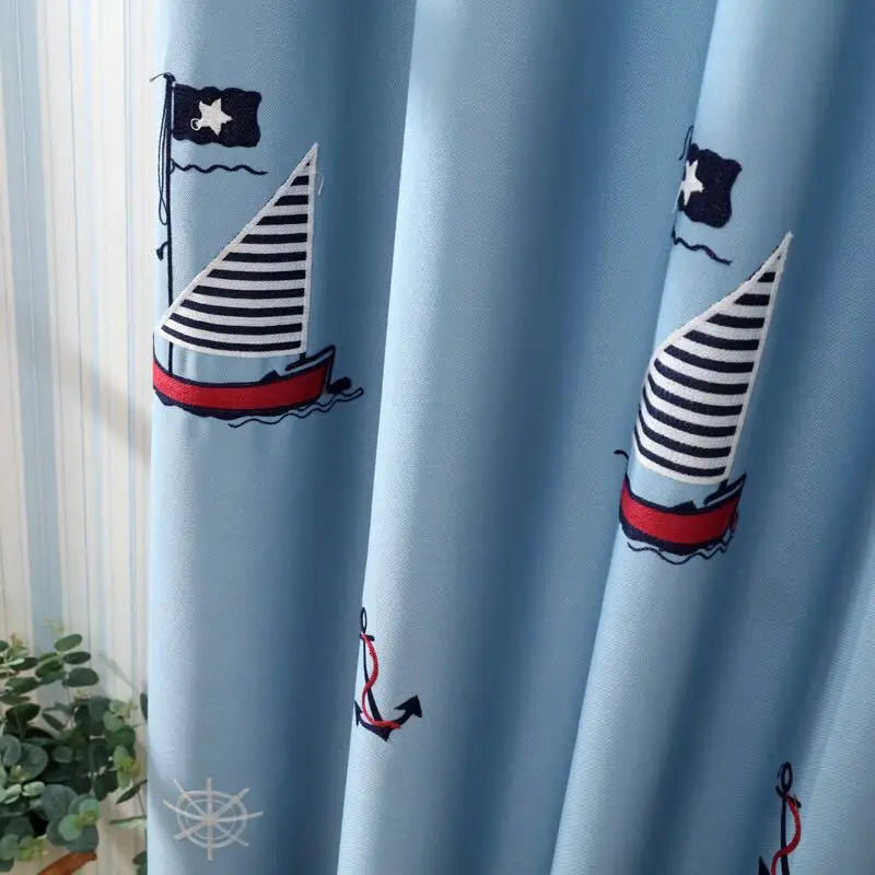 Rideau chambre enfant motif cartoon étoiles fusée - vue 4 sur 8