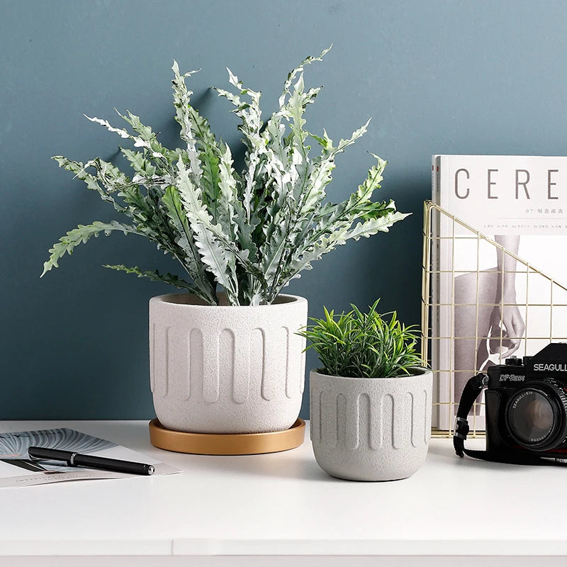 moule silicone créatif pour pot fleurs en béton
