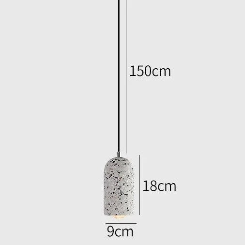 Suspension nordique ciment coloré et tâché LED