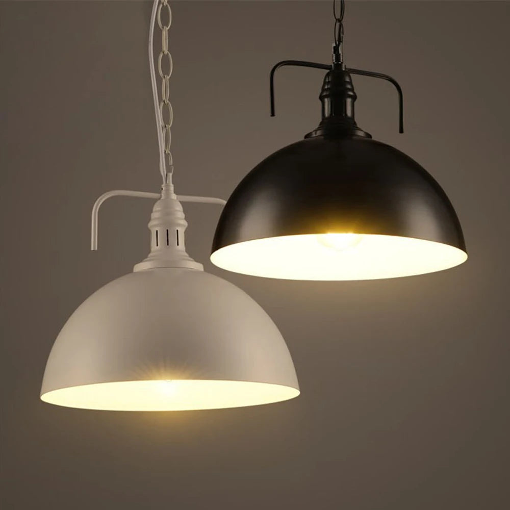 lampe suspension loft style industriel vintage avec abat-jour led