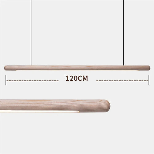 suspension design minimaliste en bois avec bande led - vue 6 sur 9