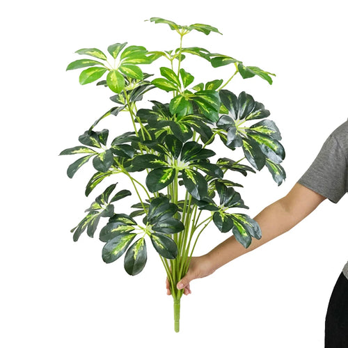 arbre tropical artificiel grandes feuilles de monstera en pot décoratif - vue 17 sur 23