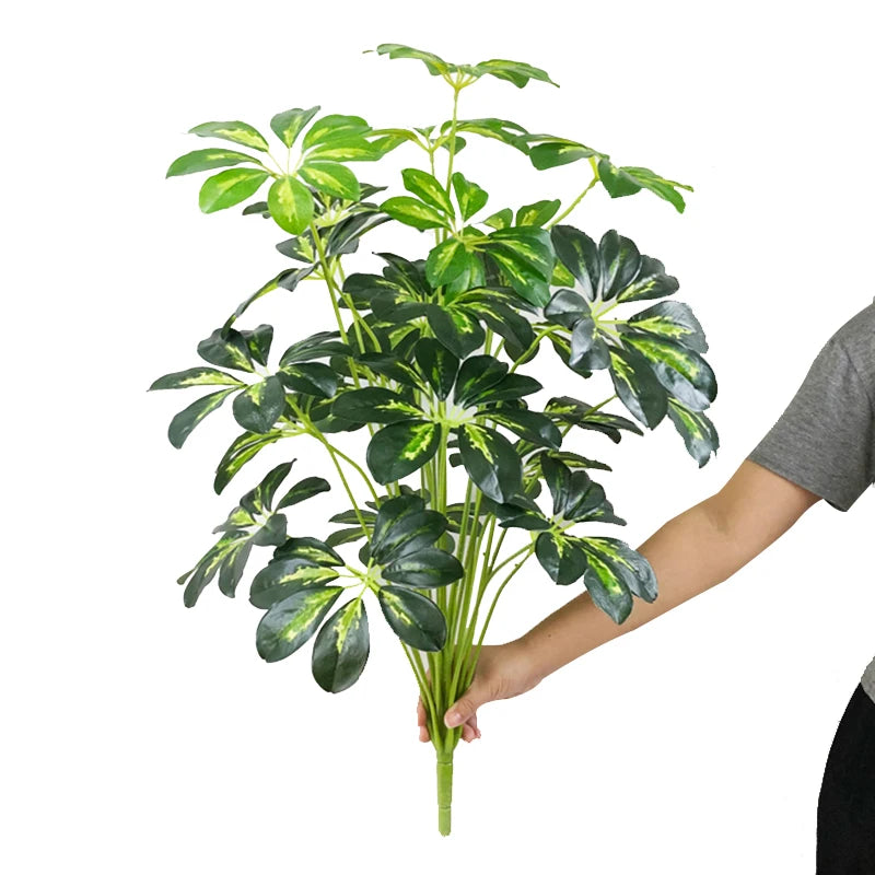 arbre tropical artificiel grandes feuilles de monstera en pot décoratif - vue 16 sur 23