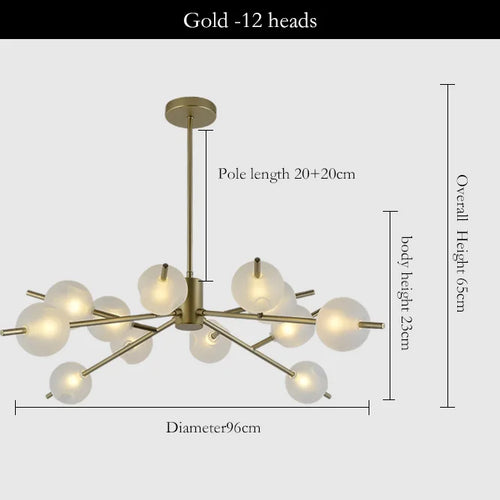 suspension moderne en verre pour décoration intérieure élégante - vue 9 sur 12