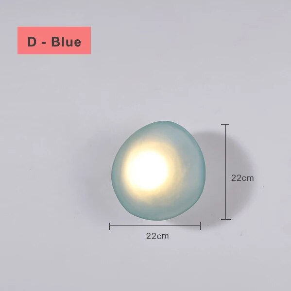 applique led nordique design moderne galet chambre escalier lumière - vue 19 sur 21