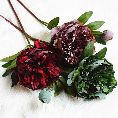 branche de fleurs artificielles de pivoine pour décoration élégante - vue 10 sur 13