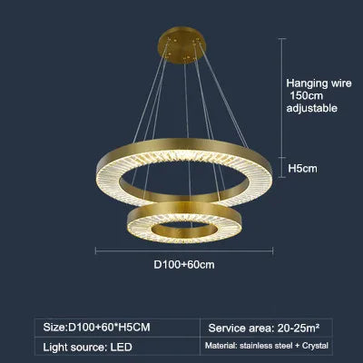 lustre en cristal de luxe style nordique moderne - vue 13 sur 12