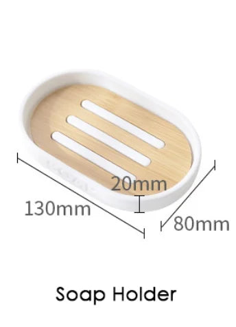 accessoires de salle de bain en bois de bambou - vue 15 sur 14