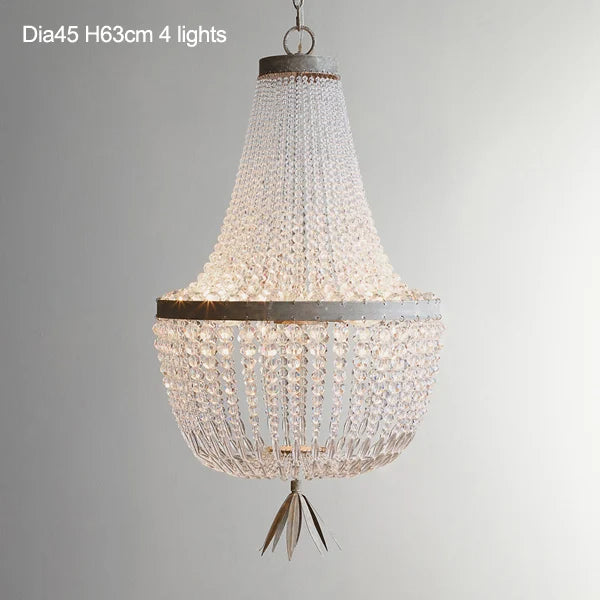 suspension vintage en cristal style industriel pour intérieur élégant - vue 8 sur 14