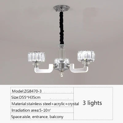 lustre en cristal moderne luxe pour décoration intérieure élégante - vue 12 sur 14