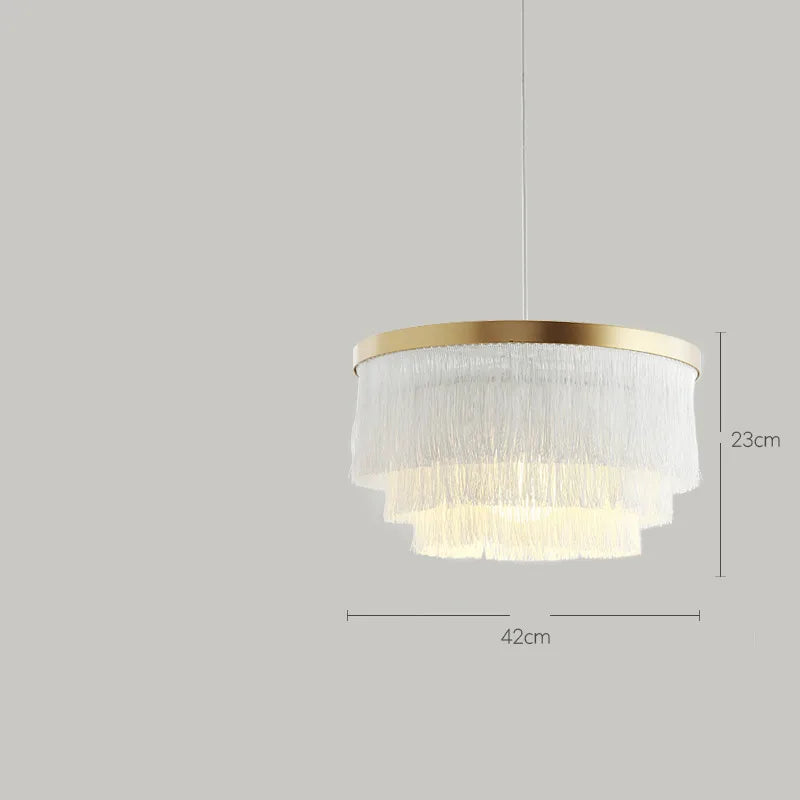 lustre romantique en fil de coton pour décoration intérieure - vue 8 sur 10