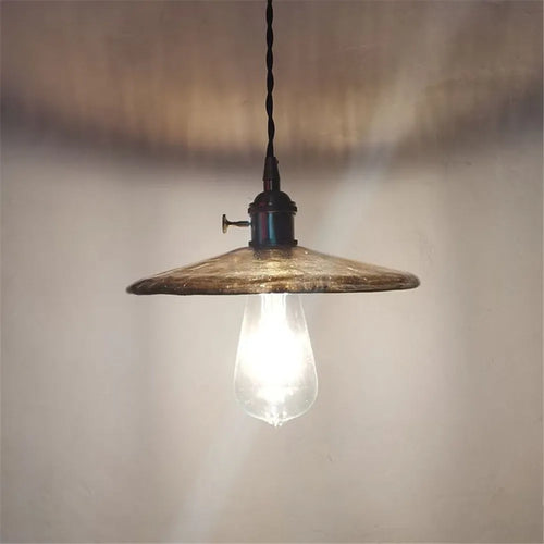 suspension en verre et laiton style nordique vintage - vue 6 sur 6