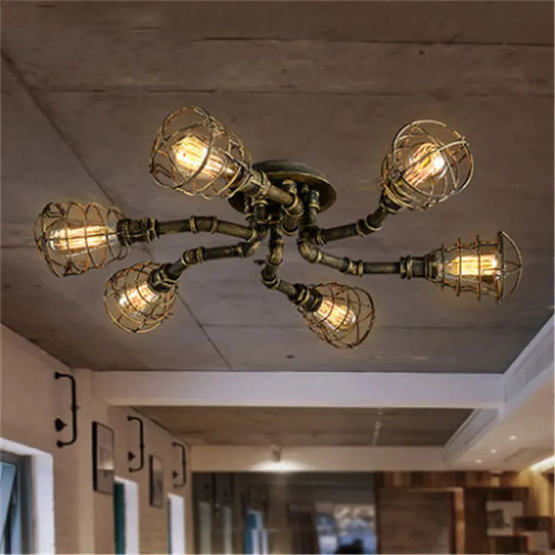 Lampe à conduite d'eau rétro américaine