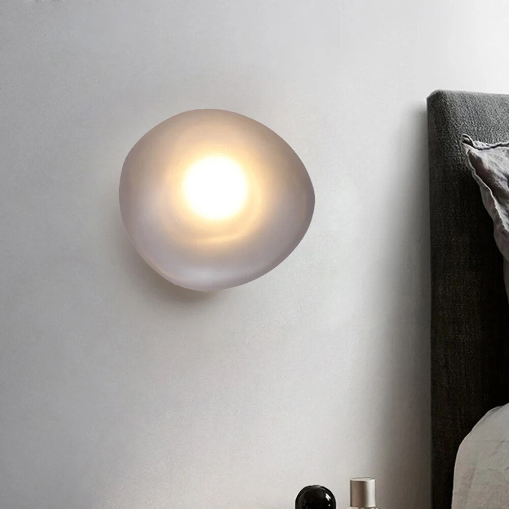 applique led nordique design moderne galet chambre escalier lumière - vue 3 sur 21