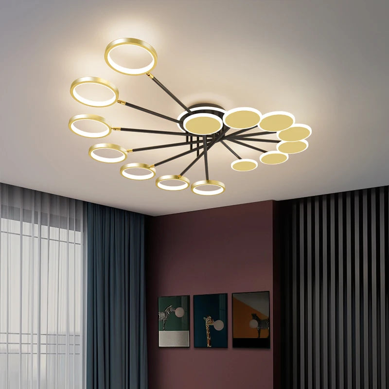 lustre créatif led pour décoration intérieure moderne - vue 3 sur 15