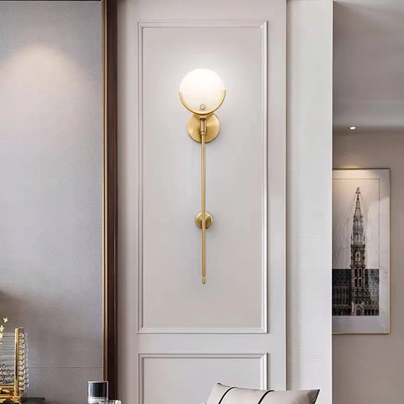 applique murale en cuivre éclairage led créatif nordique moderne