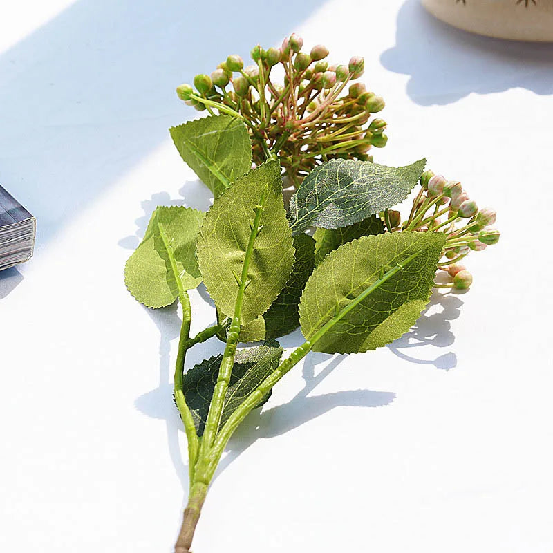 branche de baies d'hortensia artificielle pour décoration florale - vue 7 sur 11