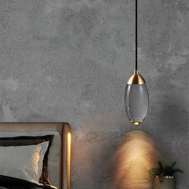suspension moderne en laiton cristal design nordique pour intérieur élégant - vue 4 sur 7