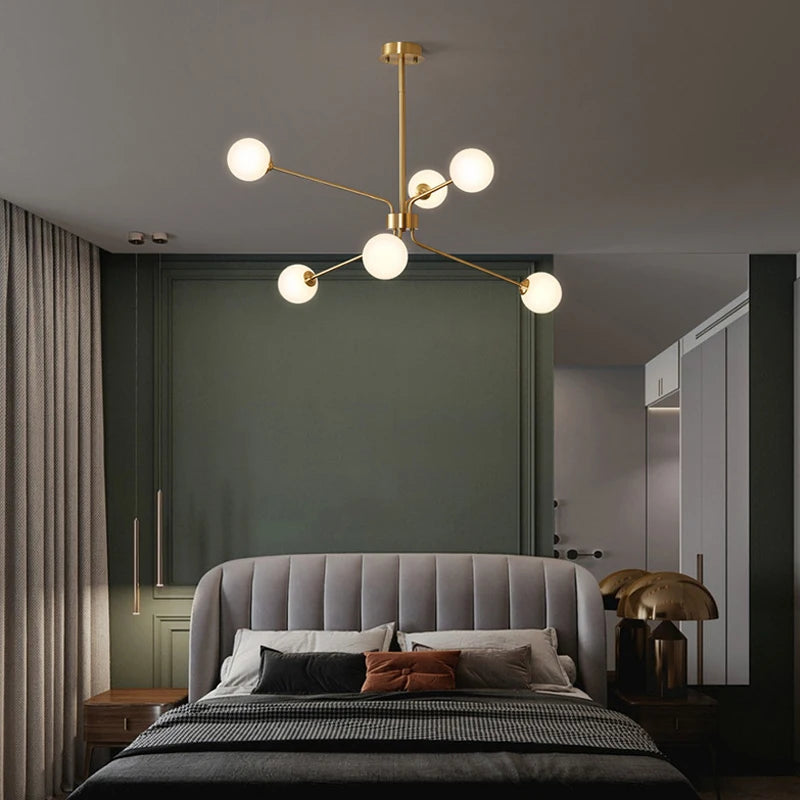 lustre décoratif en cuivre pour un intérieur nordique - vue 4 sur 9