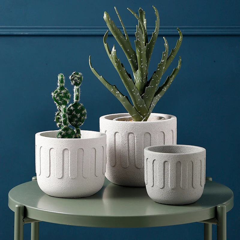 moule silicone créatif pour pot fleurs en béton