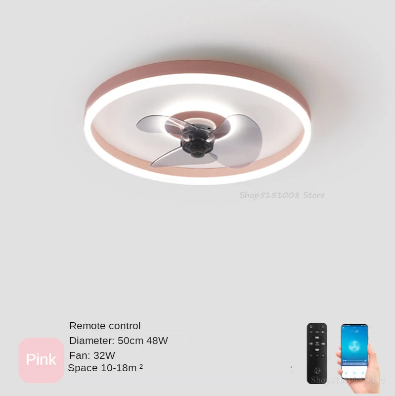 plafonnier moderne à leds avec ventilateur et 3 luminosités - vue 12 sur 18