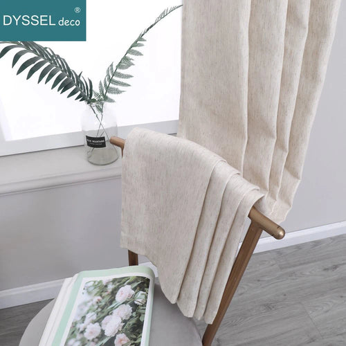 Voilage lin rayé style moderne pour salon chambre - vue 5 sur 6