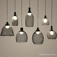 lustre industriel cage à oiseaux style loft rétro en fer minimaliste