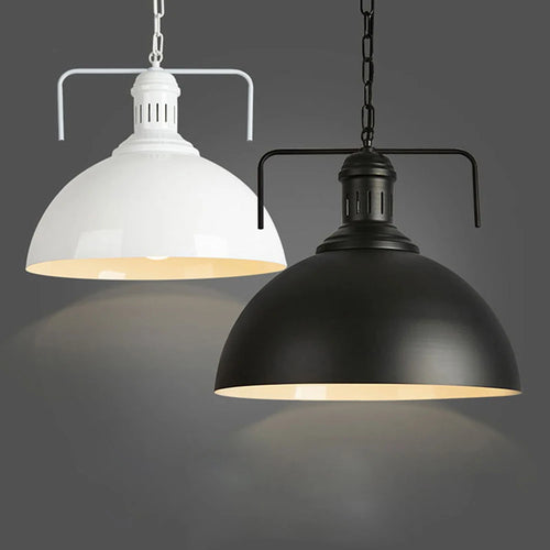 lampe suspension loft style industriel vintage avec abat-jour led