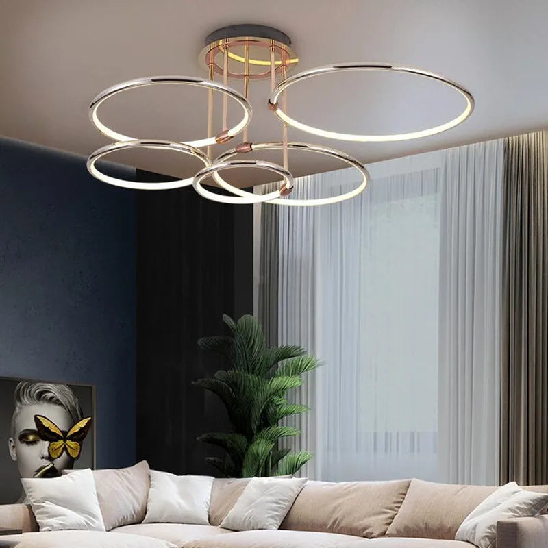 lustre circulaire moderne et luxueux pour éclairage intérieur - vue 4 sur 11