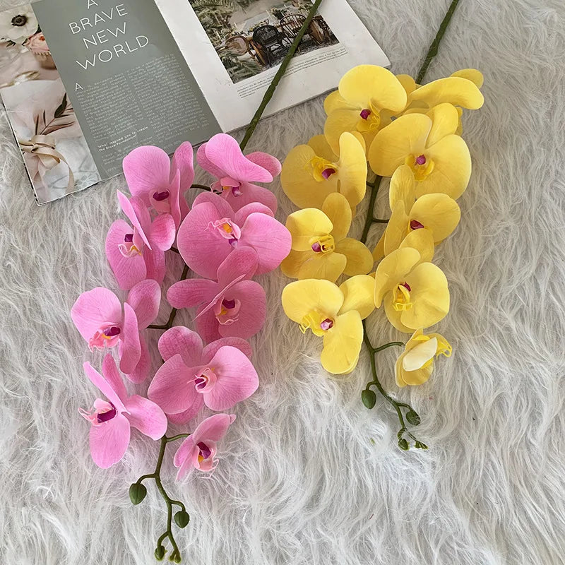 orchidée phalaenopsis préservée fleurs artificielles pour décoration mariage - vue 7 sur 17