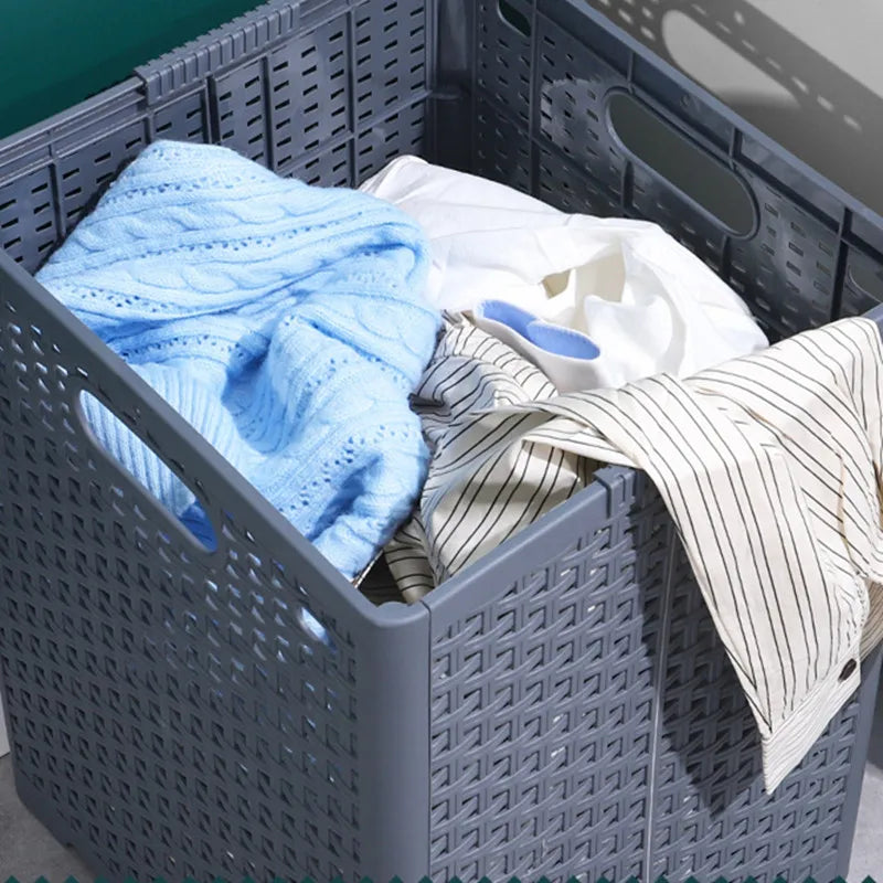 panier à linge pliant en plastique pour vêtements sales - vue 5 sur 9