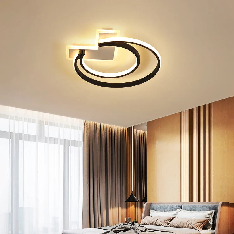 plafonnier led rond avec télécommande pour intérieur moderne - vue 3 sur 12