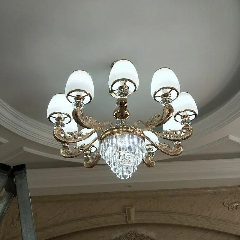 lustre moderne en cristal pour un éclairage élégant et raffiné - vue 5 sur 12