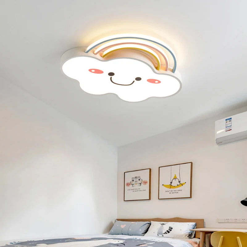lustre nordique pour chambre d'enfants avec lumières led - vue 5 sur 12