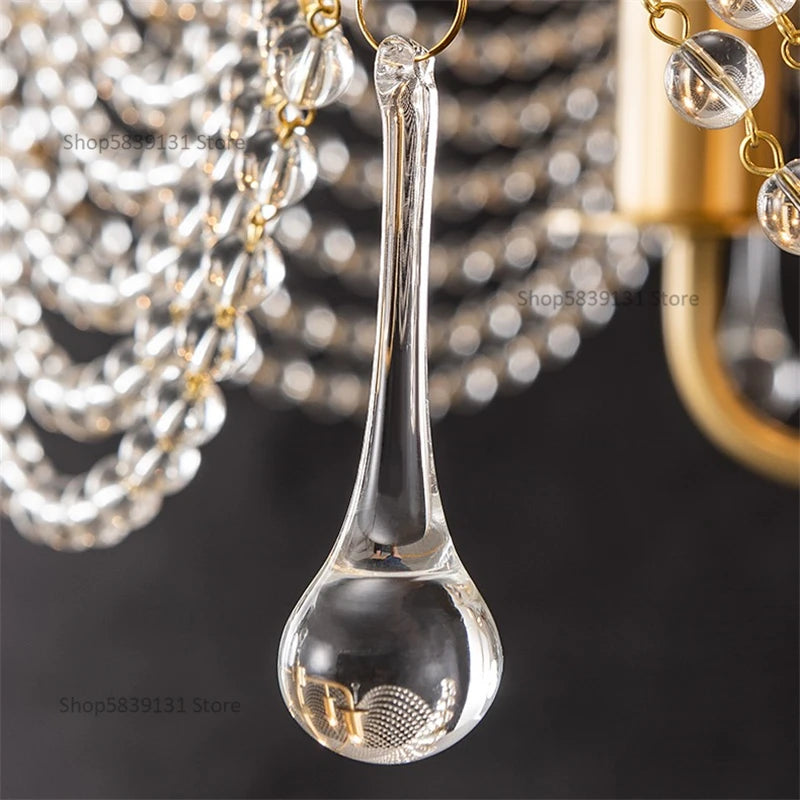 lustre en cristal et cuivre style nordique pour toute la maison - vue 5 sur 9