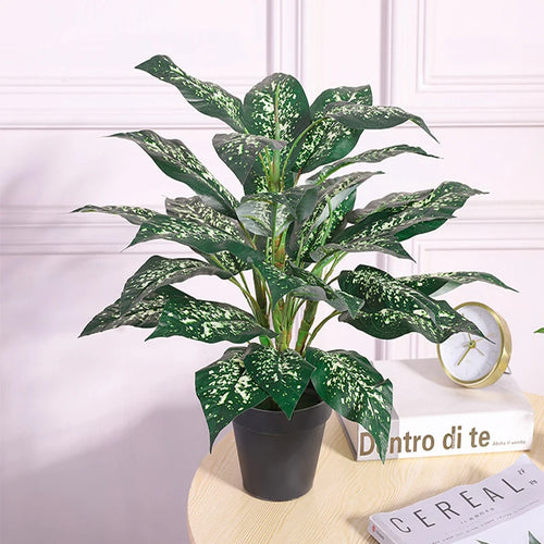 bouquet de plantes artificielles monstera tropicales pour décoration intérieure - vue 2 sur 9
